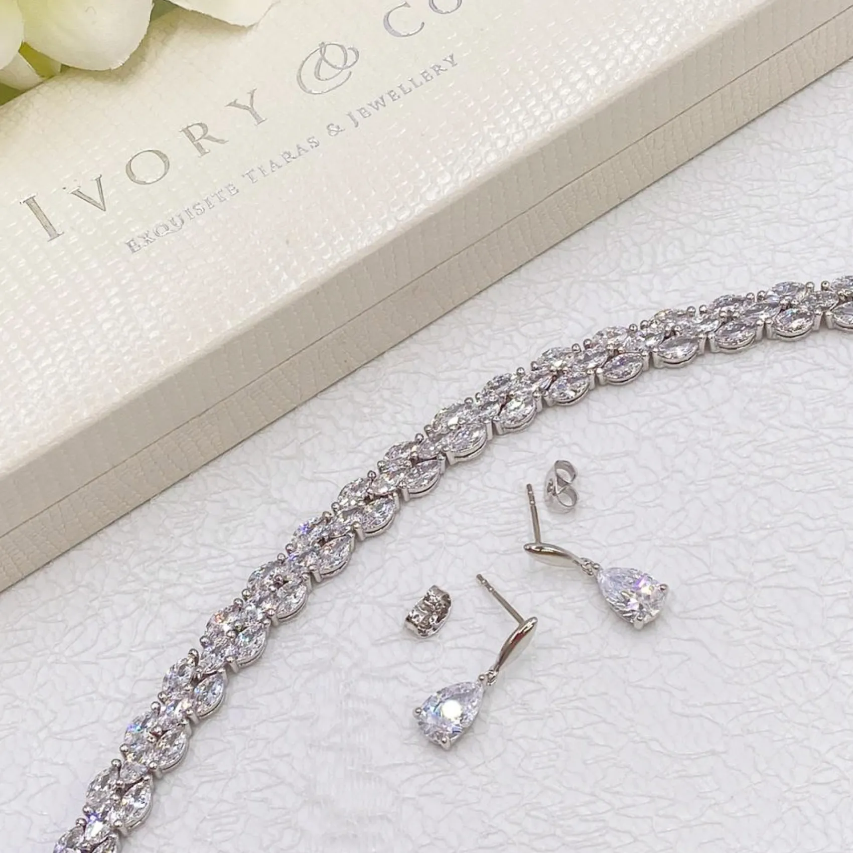 Ivory & Co Bride Gifts | Vintage Jewellery*Ivory and Co Lincoln Cubic Zirconia Wedding Bracelet