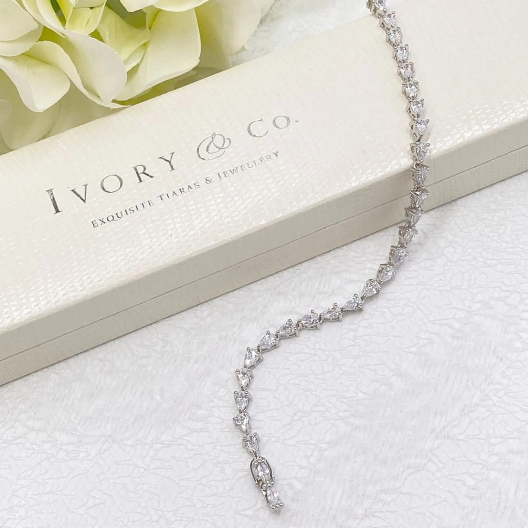 Ivory & Co Silver Prom Jewellery | Prom Bracelets*Ivory and Co Manhattan Cubic Zirconia Wedding Bracelet