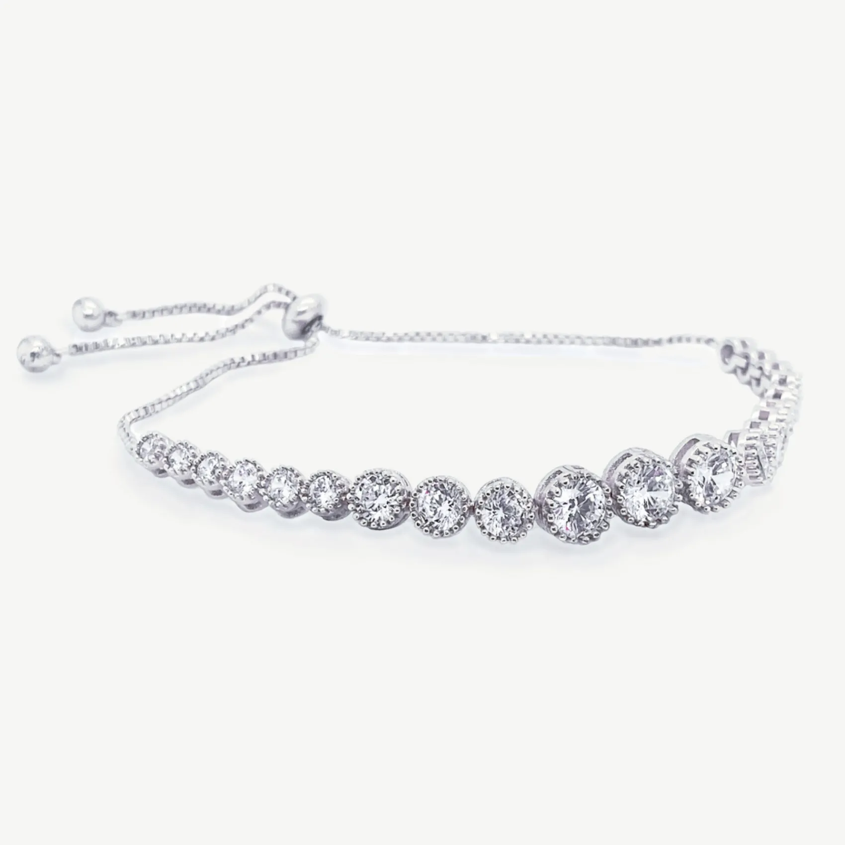 Ivory & Co Silver Prom Jewellery | Prom Bracelets*Ivory and Co Marseille Silver Graduating Crystal Toggle Bracelet