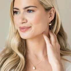 Ivory & Co Bridesmaid Gifts | Pearl Jewellery*Ivory and Co Memphis Gold Hanging Pearl Earrings