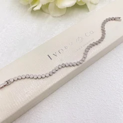 Ivory & Co Bridesmaid Gifts | Silver Wedding Jewellery*Ivory and Co Modena Crystal Embellished Wedding Bracelet