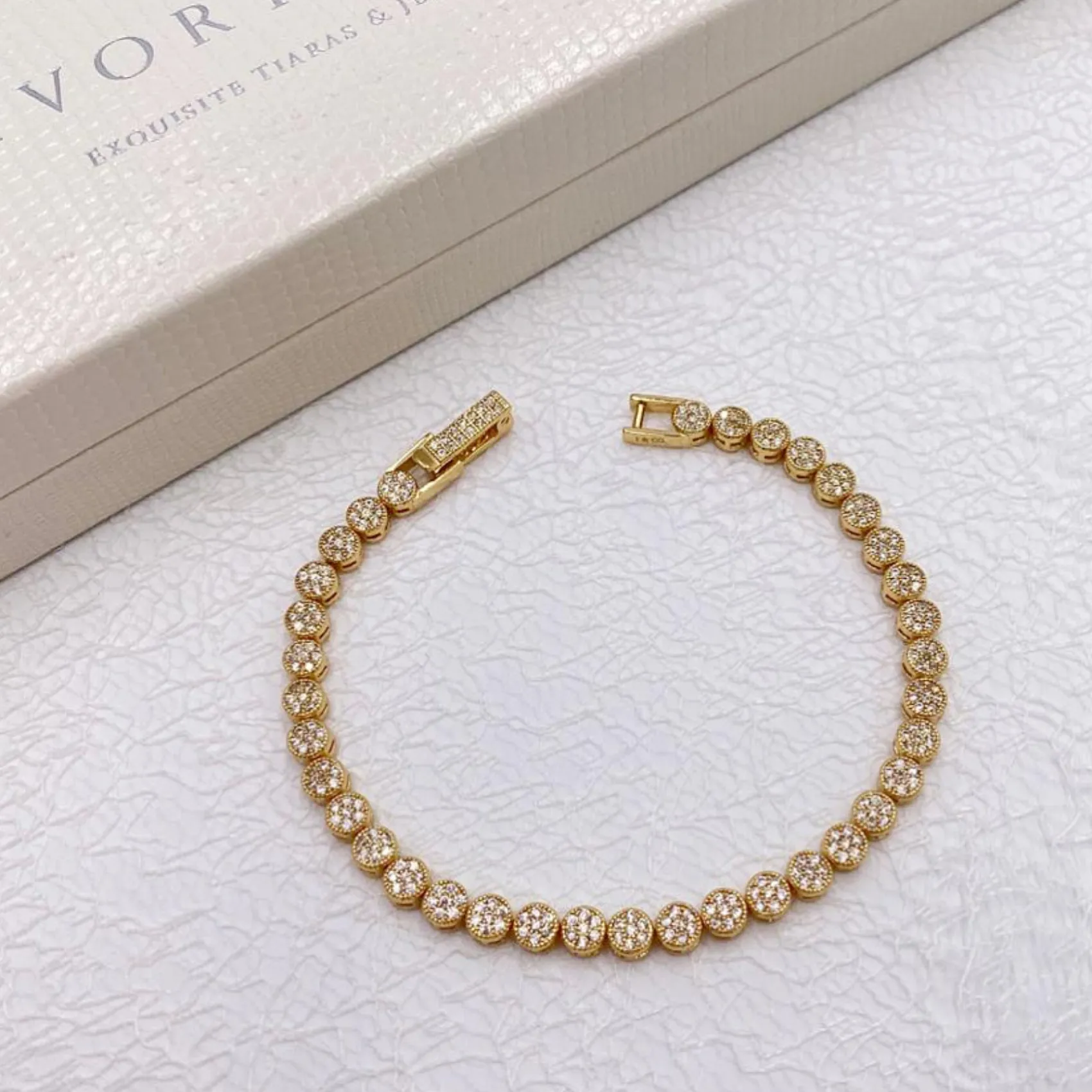 Ivory & Co Bridesmaid Gifts | Crystal Jewellery*Ivory and Co Modena Gold Crystal Embellished Wedding Bracelet