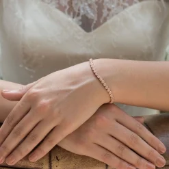 Ivory & Co Bridesmaid Gifts | Crystal Jewellery*Ivory and Co Modena Rose Gold Crystal Embellished Wedding Bracelet
