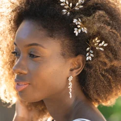 Ivory & Co Prom Hair Clips & Combs | Crystal Hair Accessories*Ivory and Co Moonspray Gold Crystal Spray Hair Pin Set