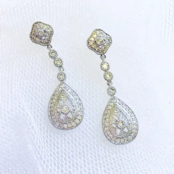 Ivory & Co Silver Prom Jewellery | Prom Earrings*Ivory and Co Moonstruck Crystal Wedding Earrings
