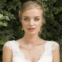 Ivory & Co Gold Prom Jewellery | Prom Necklaces*Ivory and Co Moonstruck Gold Crystal Pendant Necklace