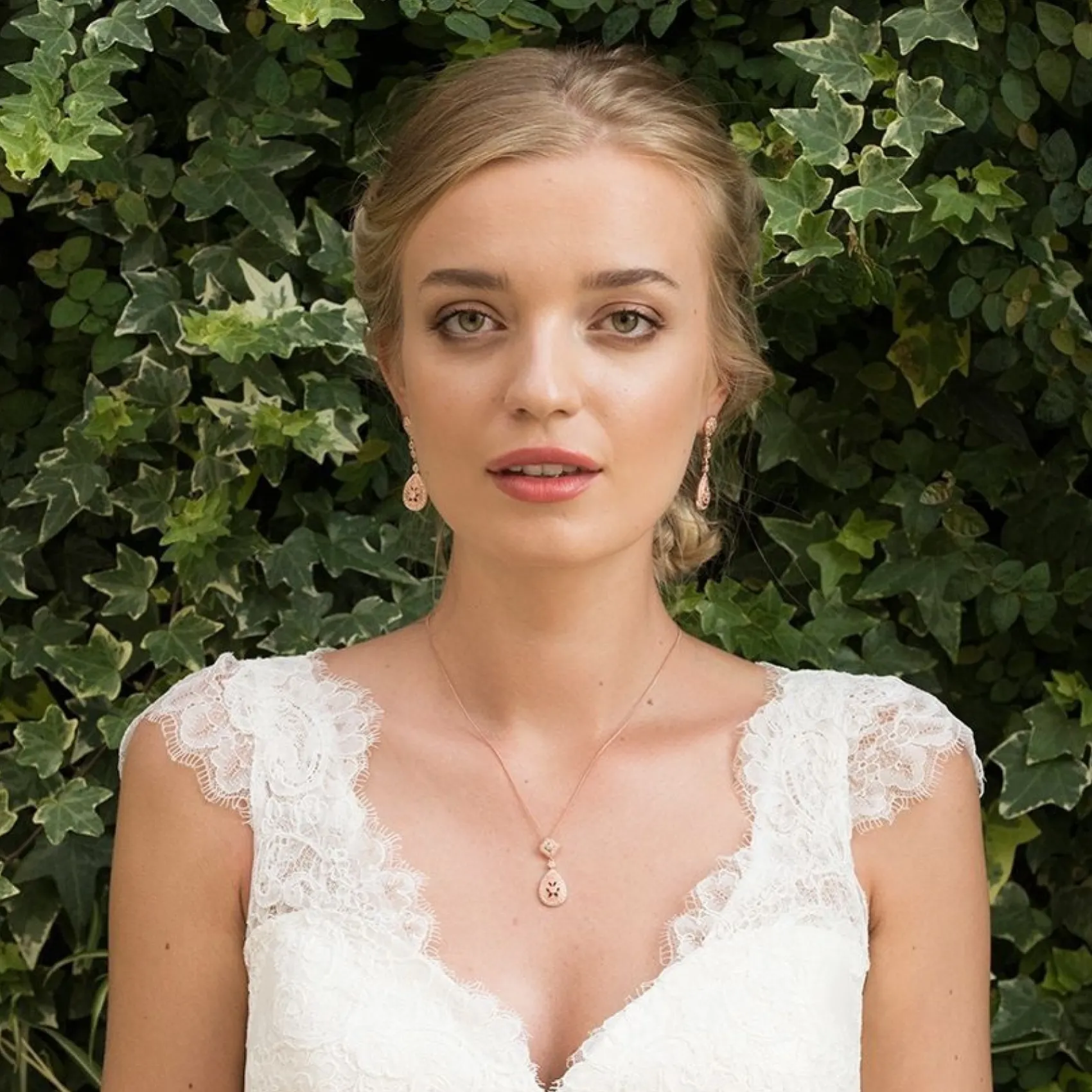 Ivory & Co Bride Gifts | Vintage Jewellery*Ivory and Co Moonstruck Rose Gold Crystal Wedding Earrings