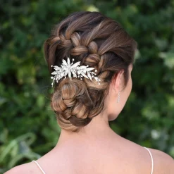 Ivory & Co Pearl Hair Accessories | Silver Hair Accessories*Ivory and Co Nieva with Pearl and Crystal Sprigs Hair Clip