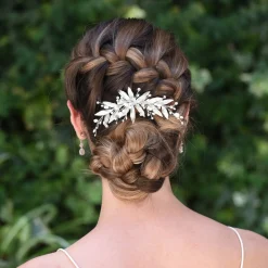 Ivory & Co Pearl Hair Accessories | Silver Hair Accessories*Ivory and Co Nieva with Pearl and Crystal Sprigs Hair Clip