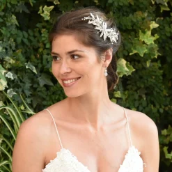 Ivory & Co Pearl Hair Accessories | Silver Hair Accessories*Ivory and Co Nieva with Pearl and Crystal Sprigs Hair Clip