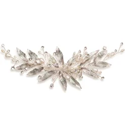 Ivory & Co Pearl Hair Accessories | Silver Hair Accessories*Ivory and Co Nieva with Pearl and Crystal Sprigs Hair Clip