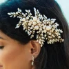 Ivory & Co Pearl Hair Accessories | Gold Hair Accessories*Ivory and Co Ocean Days Gold Statement Pearl and Crystal Hair Comb