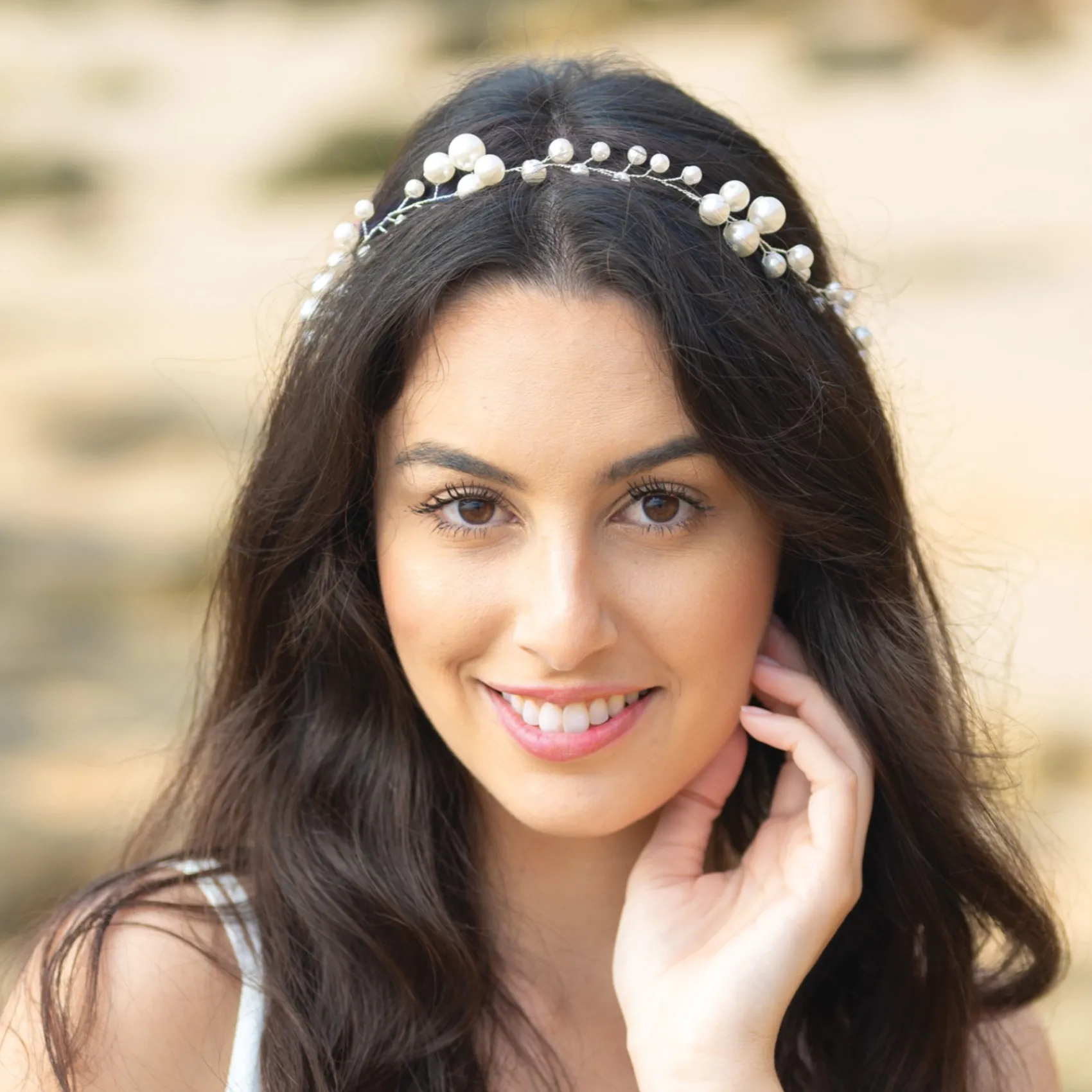 Ivory & Co Pearl Hair Accessories | Silver Hair Accessories*Ivory and Co Ocean Dream Silver Pearl Hair Vine