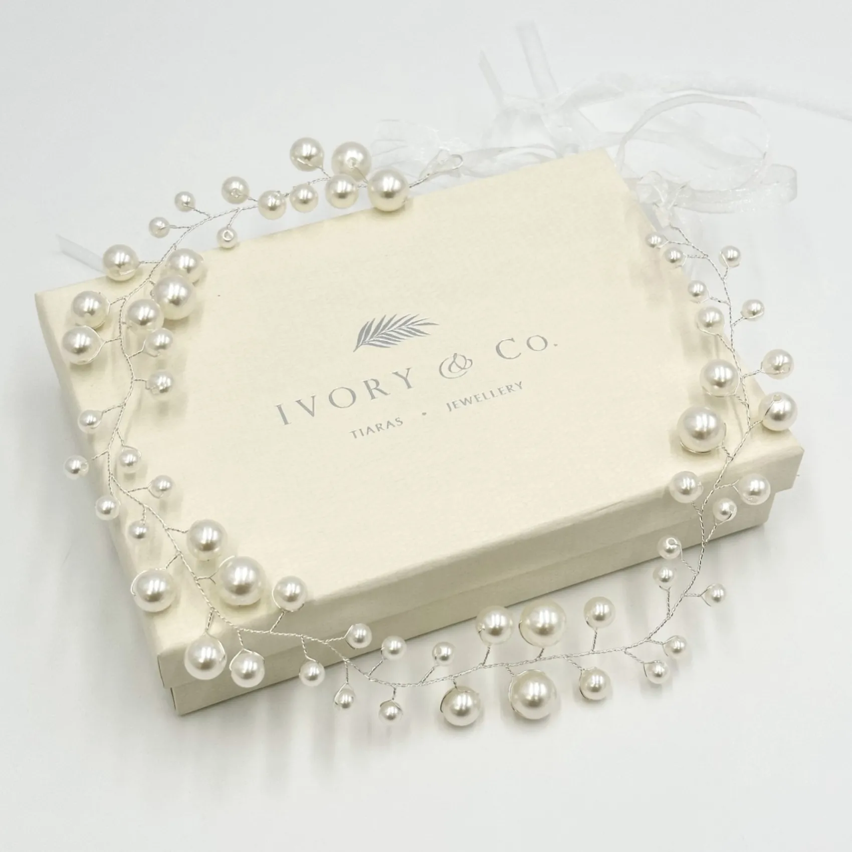 Ivory & Co Pearl Hair Accessories | Silver Hair Accessories*Ivory and Co Ocean Dream Silver Pearl Hair Vine