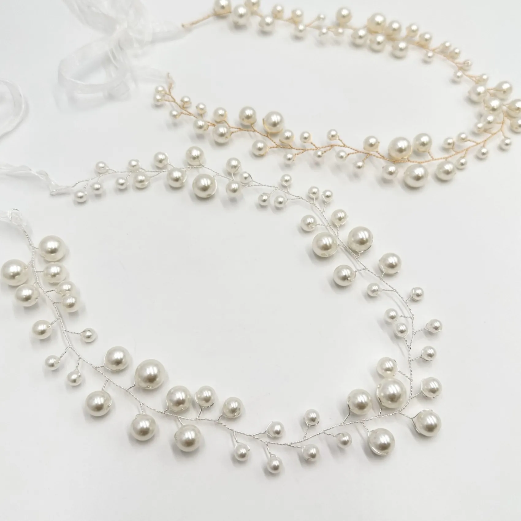 Ivory & Co Pearl Hair Accessories | Silver Hair Accessories*Ivory and Co Ocean Dream Silver Pearl Hair Vine