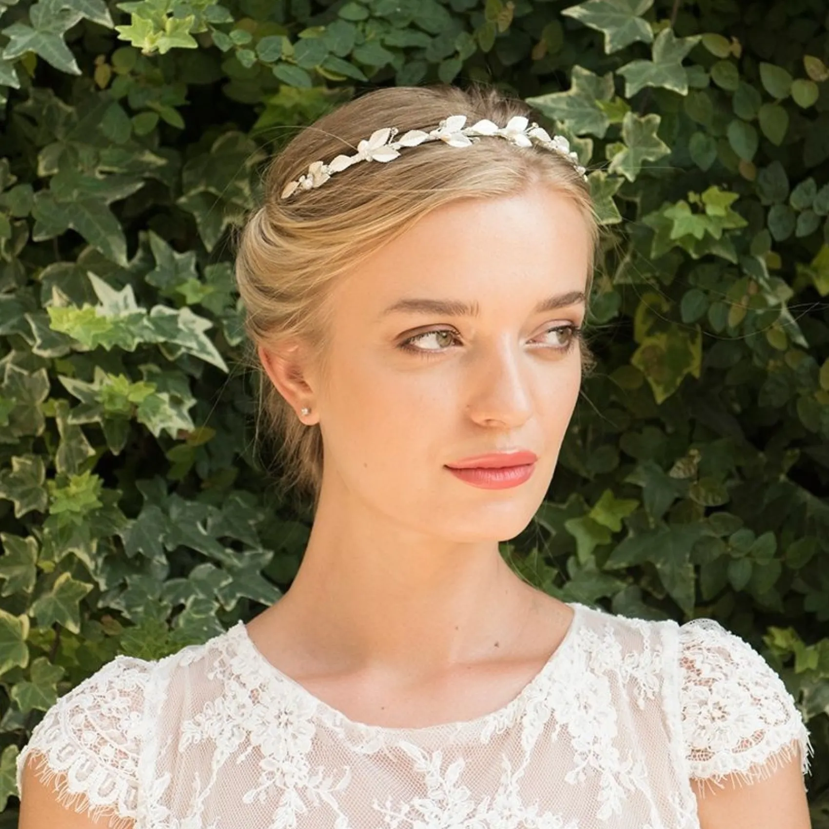 Ivory & Co Pearl Hair Accessories | Silver Hair Accessories*Ivory and Co Pearl Dream Silver Enamelled Leaves Wedding Headband