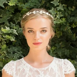 Ivory & Co Pearl Hair Accessories | Silver Hair Accessories*Ivory and Co Pearl Dream Silver Enamelled Leaves Wedding Headband