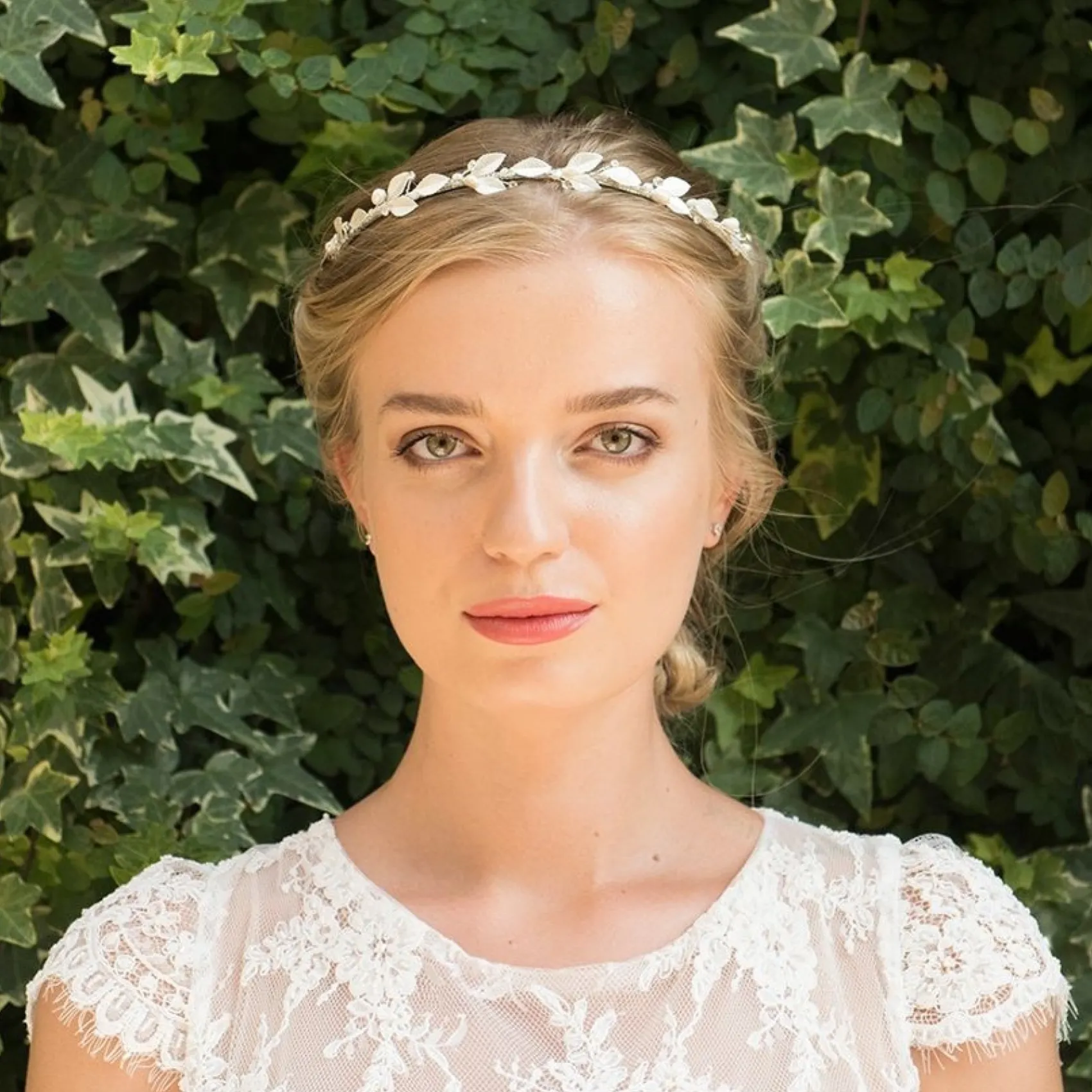 Ivory & Co Pearl Hair Accessories | Silver Hair Accessories*Ivory and Co Pearl Dream Silver Enamelled Leaves Wedding Headband