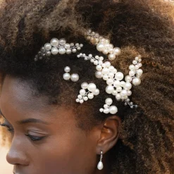 Ivory & Co Pearl Hair Accessories | Silver Hair Accessories*Ivory and Co Pearl Haze Silver Comb and Hair Pin Set