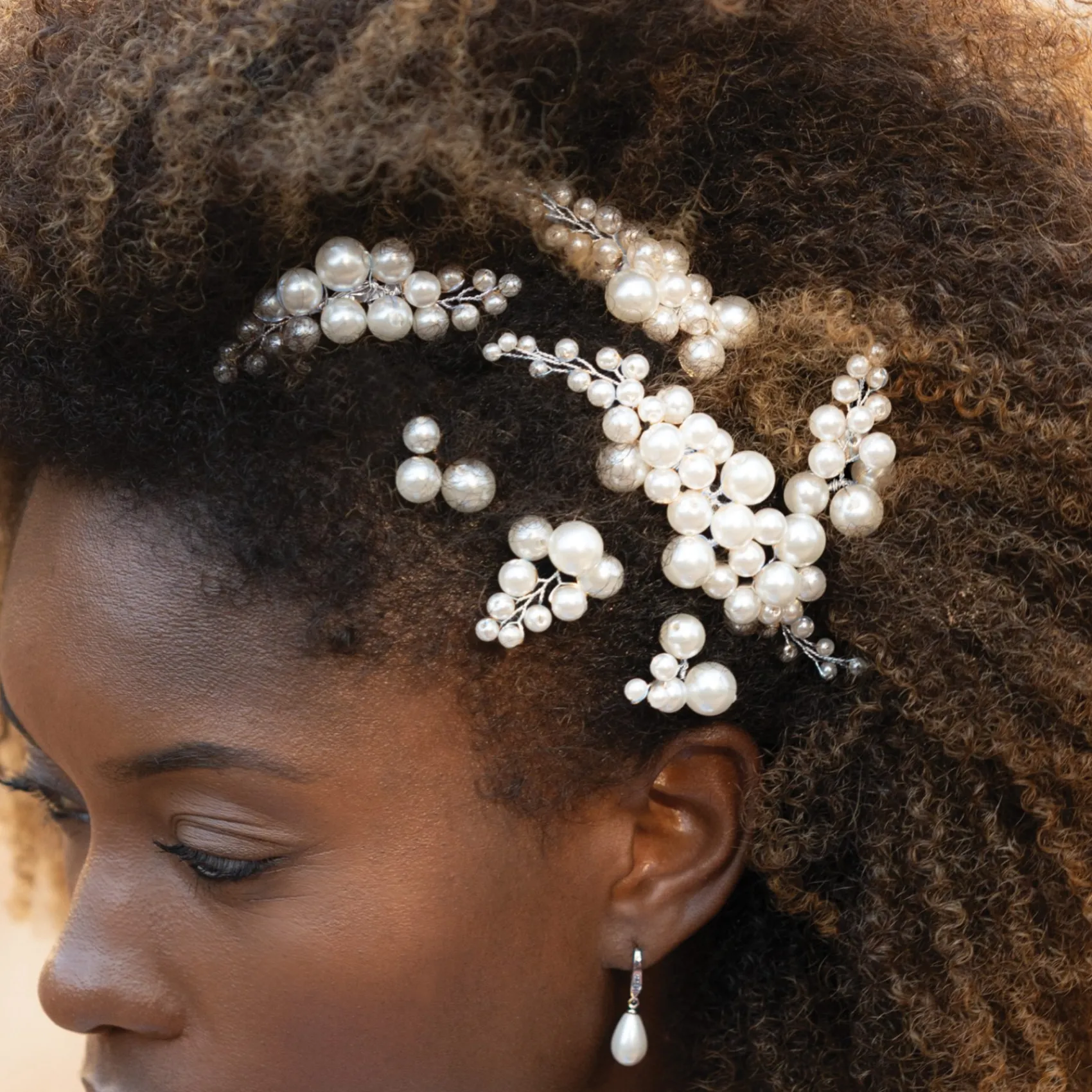 Ivory & Co Pearl Hair Accessories | Silver Hair Accessories*Ivory and Co Pearl Haze Silver Comb and Hair Pin Set