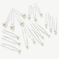 Ivory & Co Pearl Hair Accessories | Silver Hair Accessories*Ivory and Co Pearl Multi Silver Hair Pin (Set of 18)