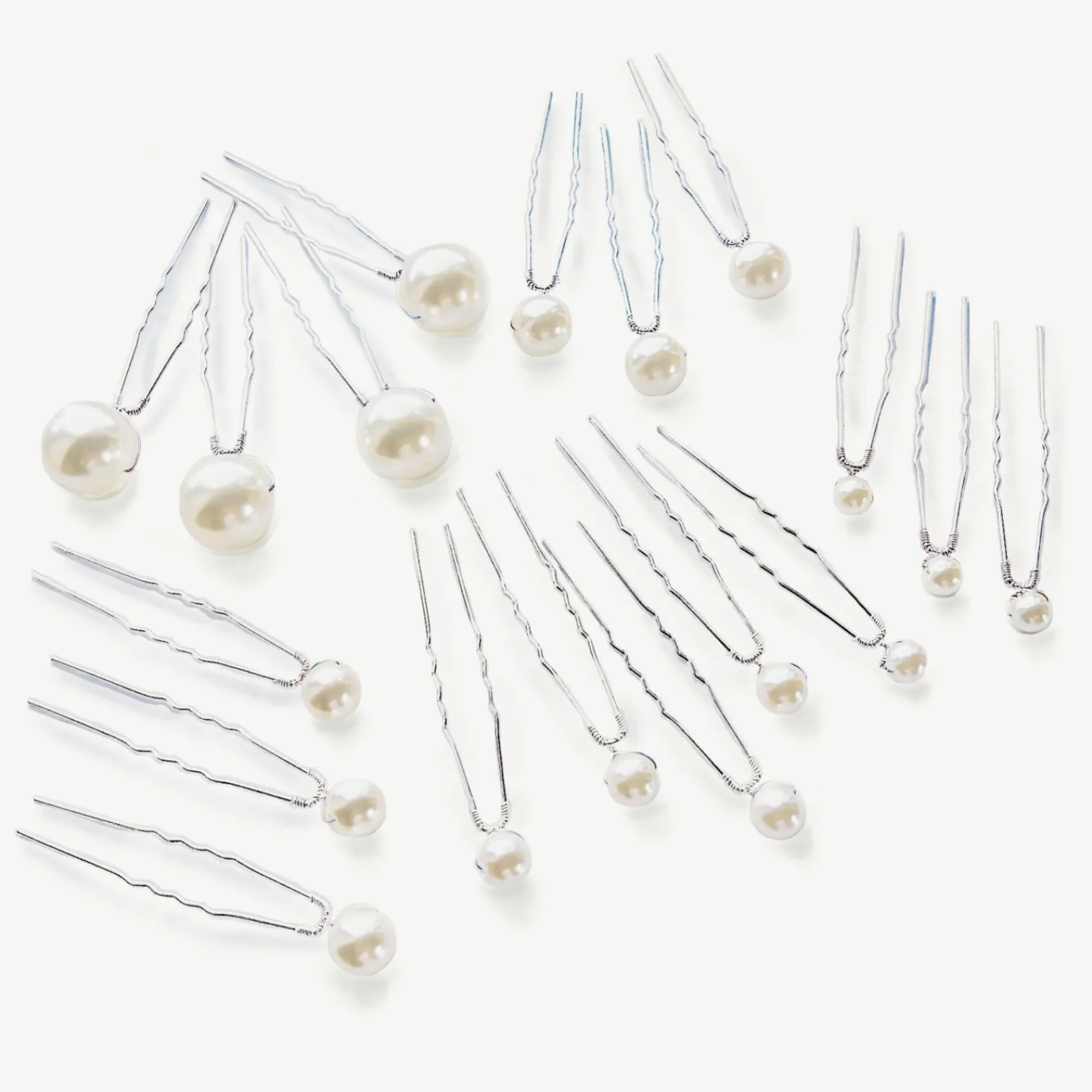 Ivory & Co Pearl Hair Accessories | Silver Hair Accessories*Ivory and Co Pearl Multi Silver Hair Pin (Set of 18)