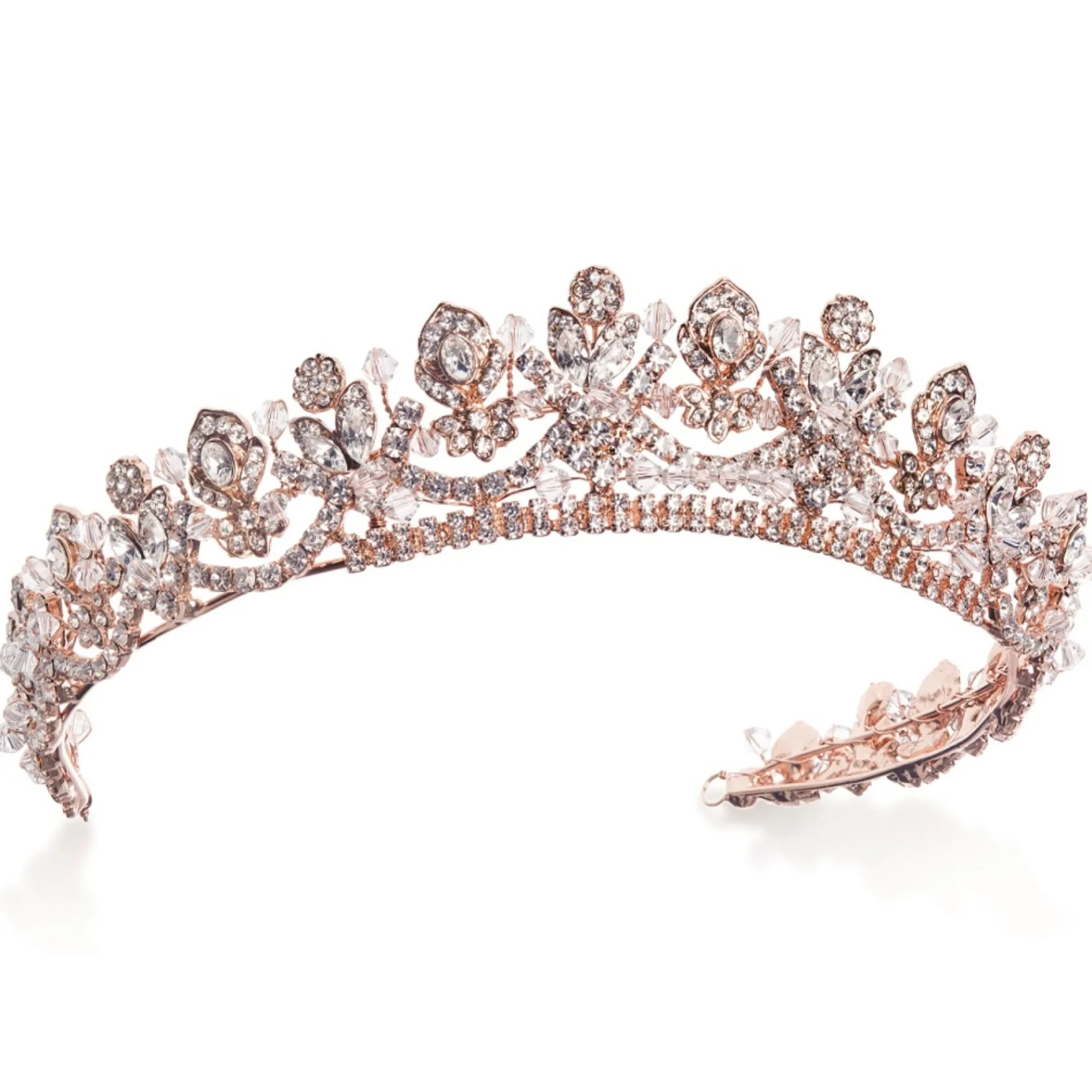 Ivory & Co Crystal Hair Accessories | Rose Gold Hair Accessories*Ivory and Co Princess Aria Rose Gold Crystal Embellished Tiara