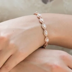 Ivory & Co Bridesmaid Gifts | Bride Gifts*Ivory and Co Promise Cubic Zirconia Wedding Bracelet (Rose Gold)