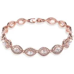 Ivory & Co Bridesmaid Gifts | Bride Gifts*Ivory and Co Promise Cubic Zirconia Wedding Bracelet (Rose Gold)