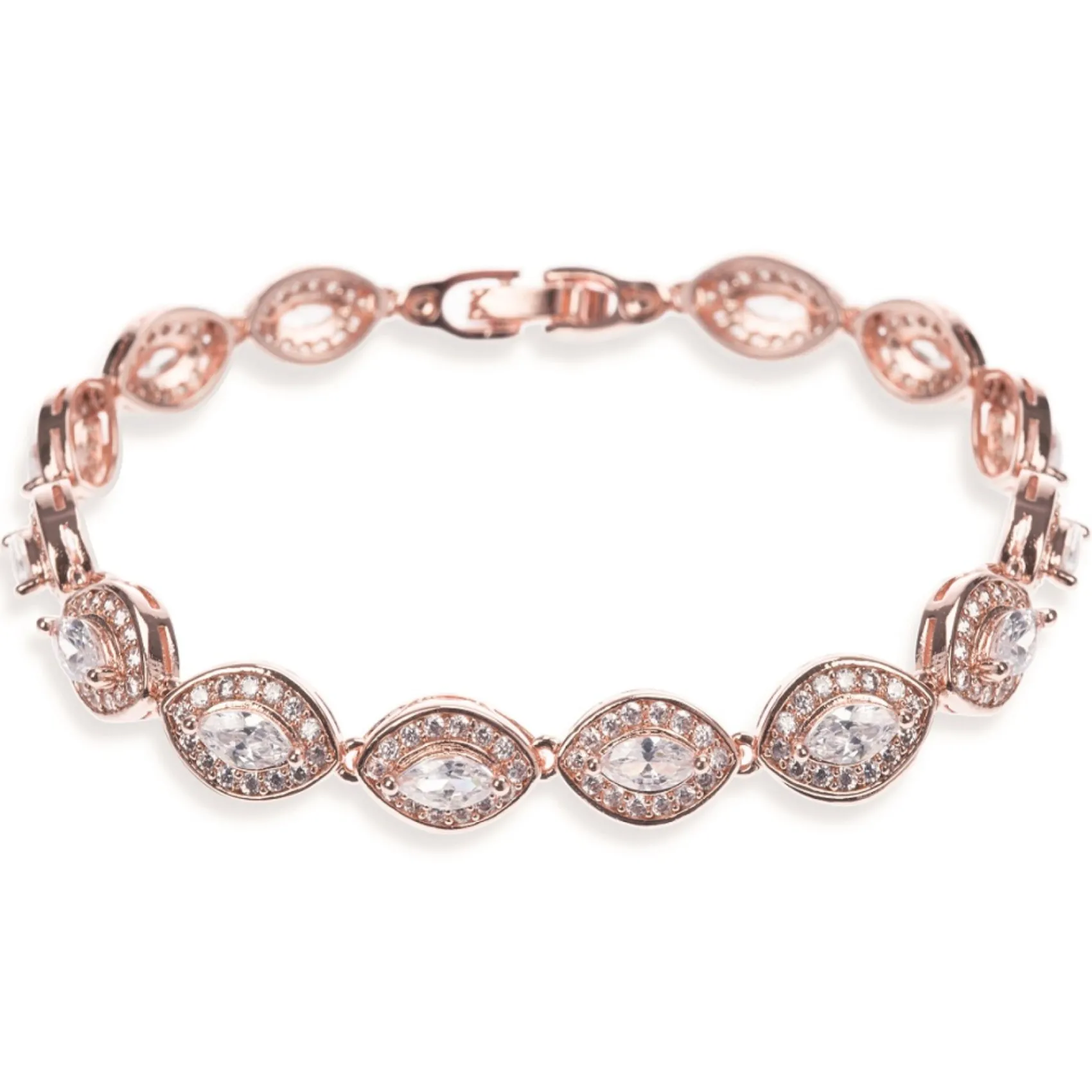 Ivory & Co Bridesmaid Gifts | Bride Gifts*Ivory and Co Promise Cubic Zirconia Wedding Bracelet (Rose Gold)