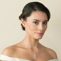Ivory & Co Crystal Jewellery | Silver Wedding Jewellery*Ivory and Co Purity Teardrop Crystal Pendant Necklace