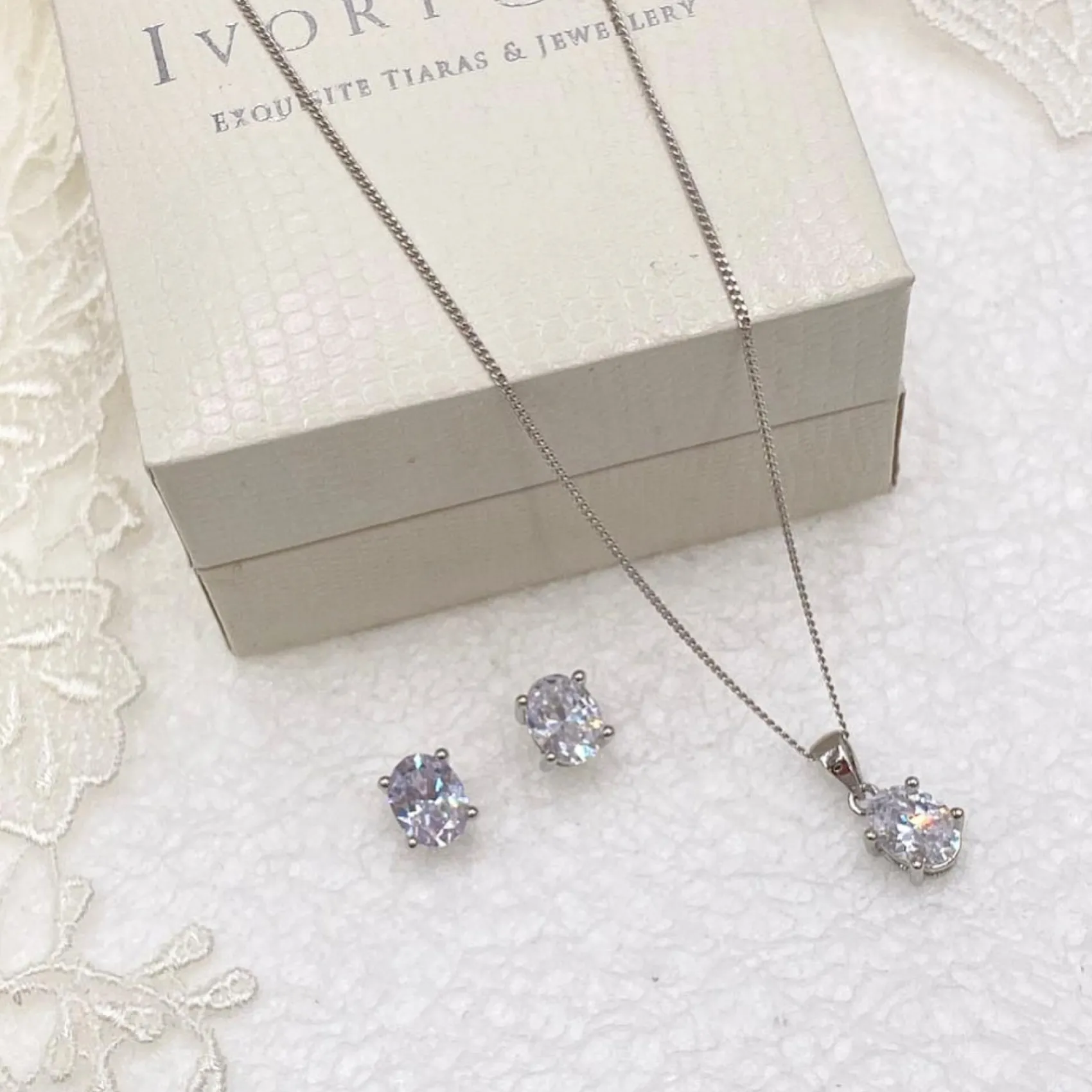 Ivory & Co Silver Prom Jewellery | Prom Jewellery Sets*Ivory and Co Rapture Crystal Bridal Jewellery Set