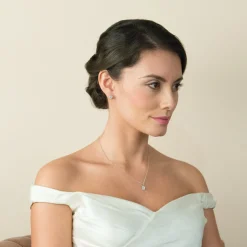 Ivory & Co Silver Prom Jewellery | Prom Necklaces*Ivory and Co Rapture Cubic Zirconia Pendant Necklace