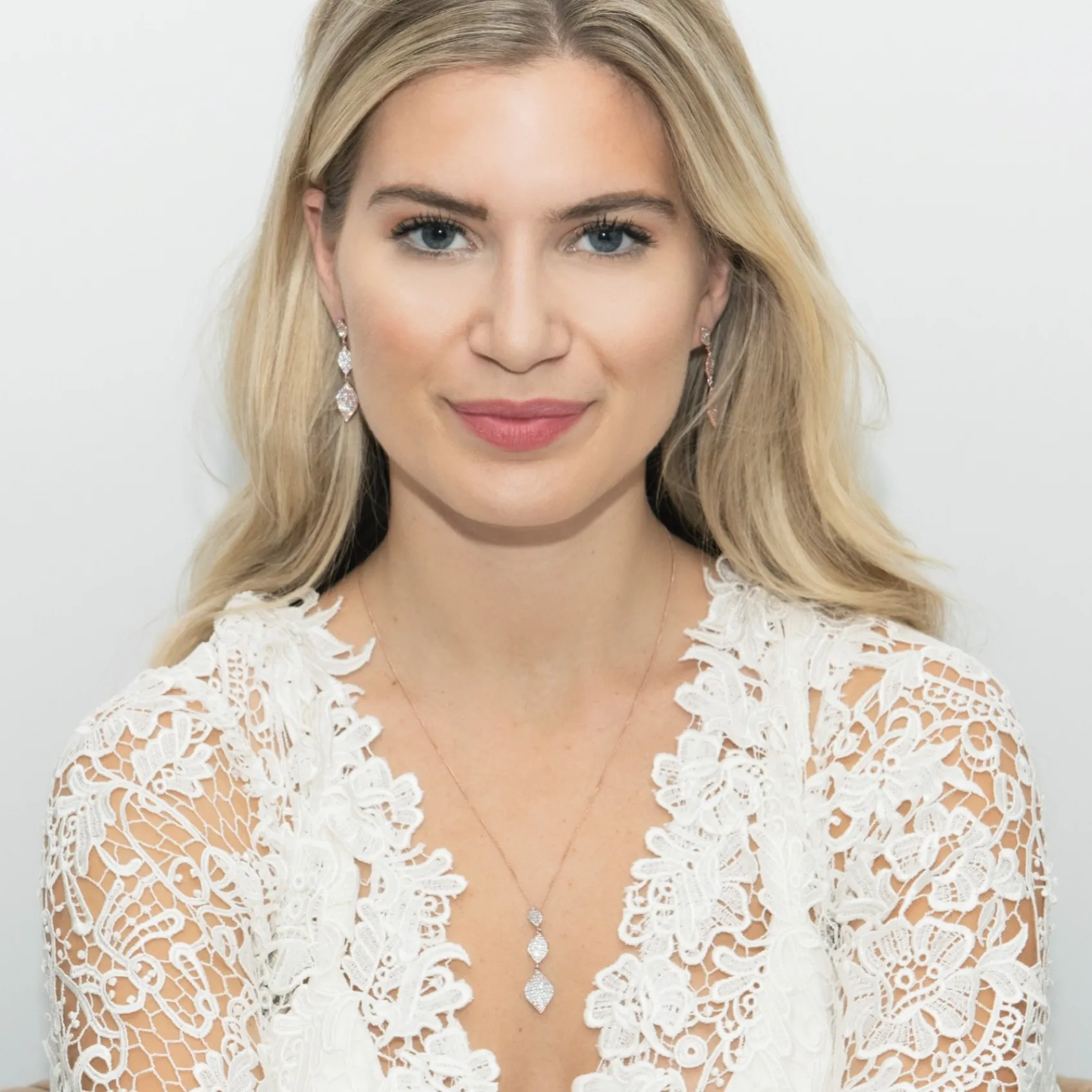 Ivory & Co Prom Earrings | Crystal Jewellery*Ivory and Co Rochelle Rose Gold Crystal Pave Triple Drop Earrings