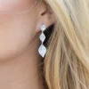 Ivory & Co Silver Prom Jewellery | Prom Earrings*Ivory and Co Rochelle Silver Crystal Pave Triple Drop Earrings