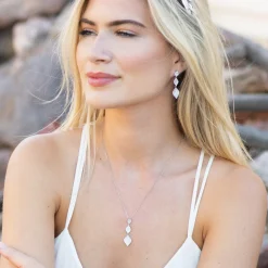 Ivory & Co Silver Prom Jewellery | Prom Earrings*Ivory and Co Rochelle Silver Crystal Pave Triple Drop Earrings