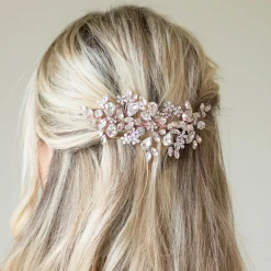 Ivory & Co Prom Hair Clips & Combs | Vintage Headpieces*Ivory and Co Rose Gold Crystal Encrusted Sparkling Hair Comb