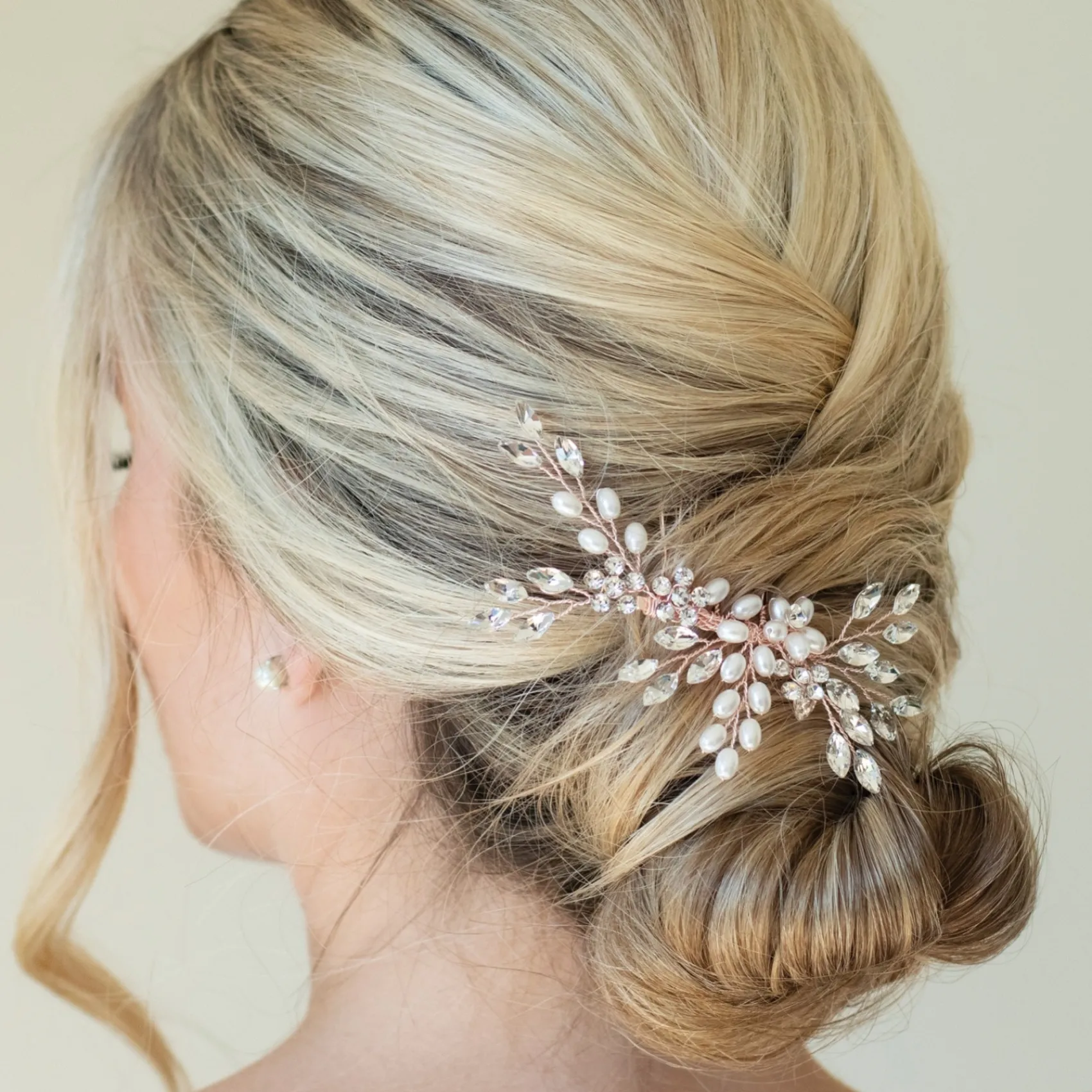 Ivory & Co Bridesmaid Gifts | Bride Gifts*Ivory and Co Rose Gold Shimmer Dainty Crystal and Pearl Hair Comb