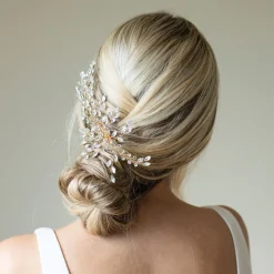 Ivory & Co Prom Hair Clips & Combs | Crystal Hair Accessories*Ivory and Co Serenade Gold Statement Crystal Spray Wedding Hair Clip