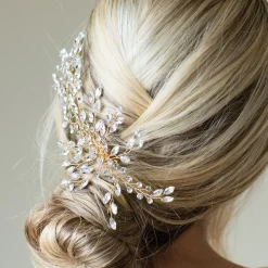 Ivory & Co Prom Hair Clips & Combs | Crystal Hair Accessories*Ivory and Co Serenade Gold Statement Crystal Spray Wedding Hair Clip