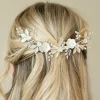 Ivory & Co Pearl Hair Accessories | Silver Hair Accessories*Ivory and Co Silver Bloom Crystal and Pearl Floral Crescent Hair Clip
