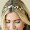 Ivory & Co Pearl Hair Accessories | Gold Hair Accessories*Ivory and Co Skylark Gold Leaves and Pearl Hair Vine