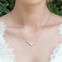 Ivory & Co Bridesmaid Gifts | Bride Gifts*Ivory and Co Sorbonne Crystal Wedding Necklace (Rose Gold)