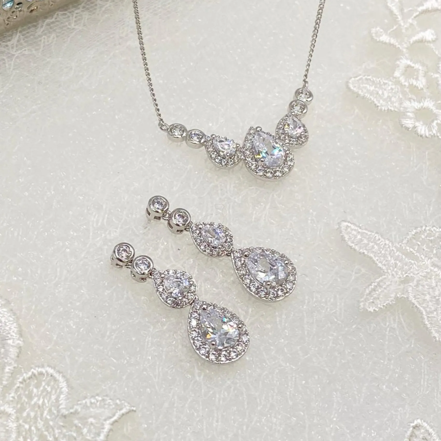 Ivory & Co Silver Prom Jewellery | Prom Jewellery Sets*Ivory and Co Sorbonne Silver Bridal Jewellery Set
