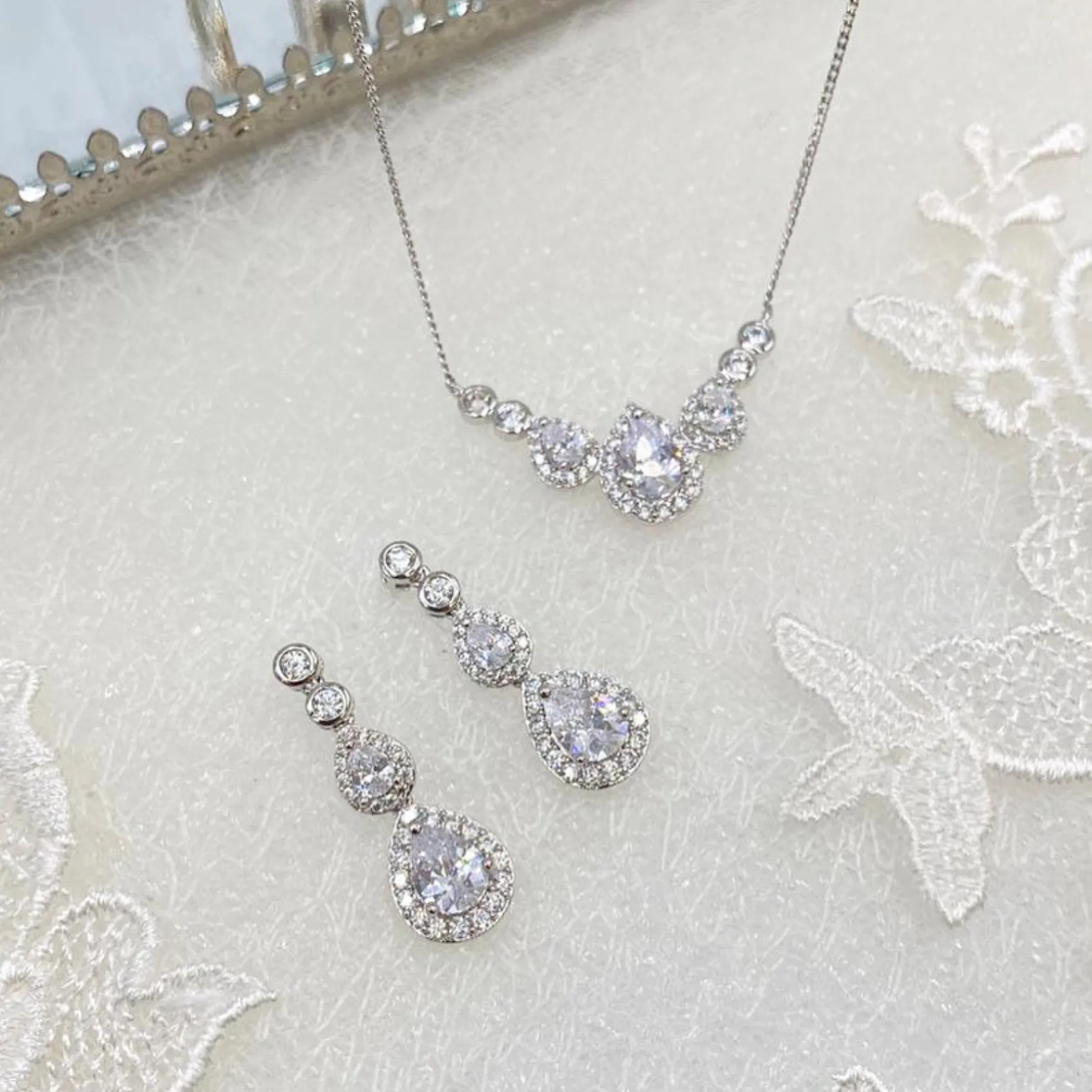 Ivory & Co Silver Prom Jewellery | Prom Jewellery Sets*Ivory and Co Sorbonne Silver Bridal Jewellery Set