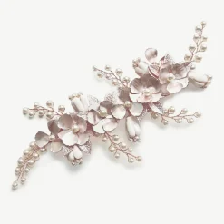 Ivory & Co Pearl Hair Accessories | Rose Gold Hair Accessories*Ivory and Co Spring Dream Rose Gold Floral Pearl Hair Clip