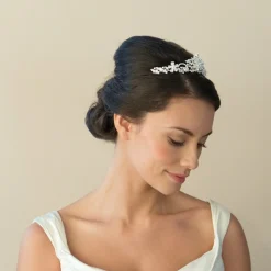Ivory & Co Crystal Hair Accessories | Silver Hair Accessories*Ivory and Co Stephanie Floral Crystal Bridal Tiara