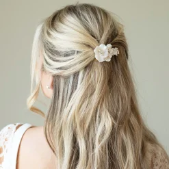 Ivory & Co Gold Hair Accessories | Flower Girl Hair Accessories*Ivory and Co Tigerlily Ceramic Floral Cluster Gold Hair Clip