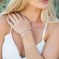 Ivory & Co Gold Prom Jewellery | Prom Bracelets*Ivory and Co Tivoli Gold Dainty Crystal Toggle Bracelet