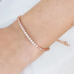 Ivory & Co Flower Girl Gifts | Bridesmaid Gifts*Ivory and Co Tivoli Rose Gold Dainty Crystal Toggle Bracelet